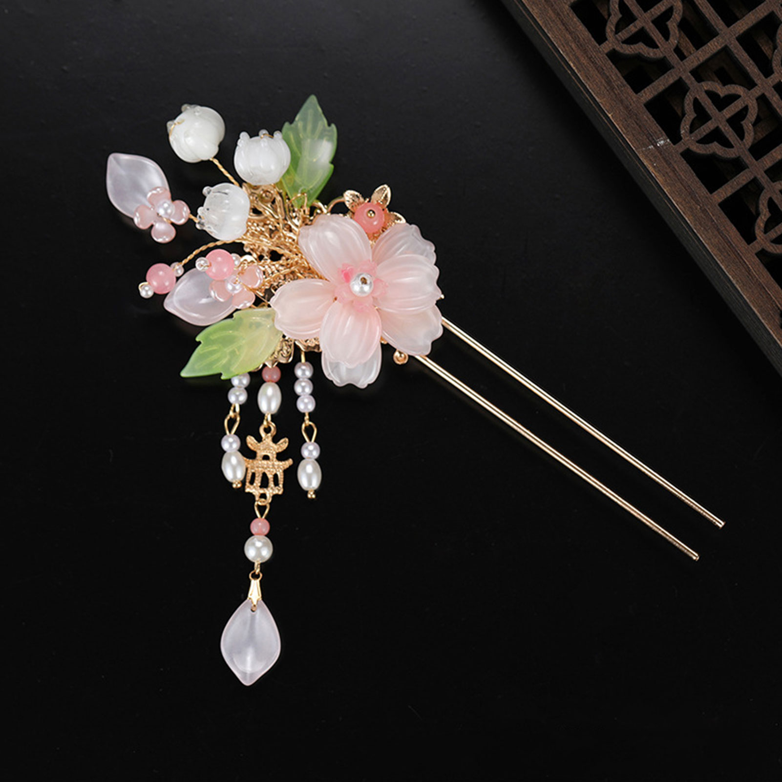 Jewelry Making With Beads - Elegante rosa Blume Haarnadeln Retro chinesischen