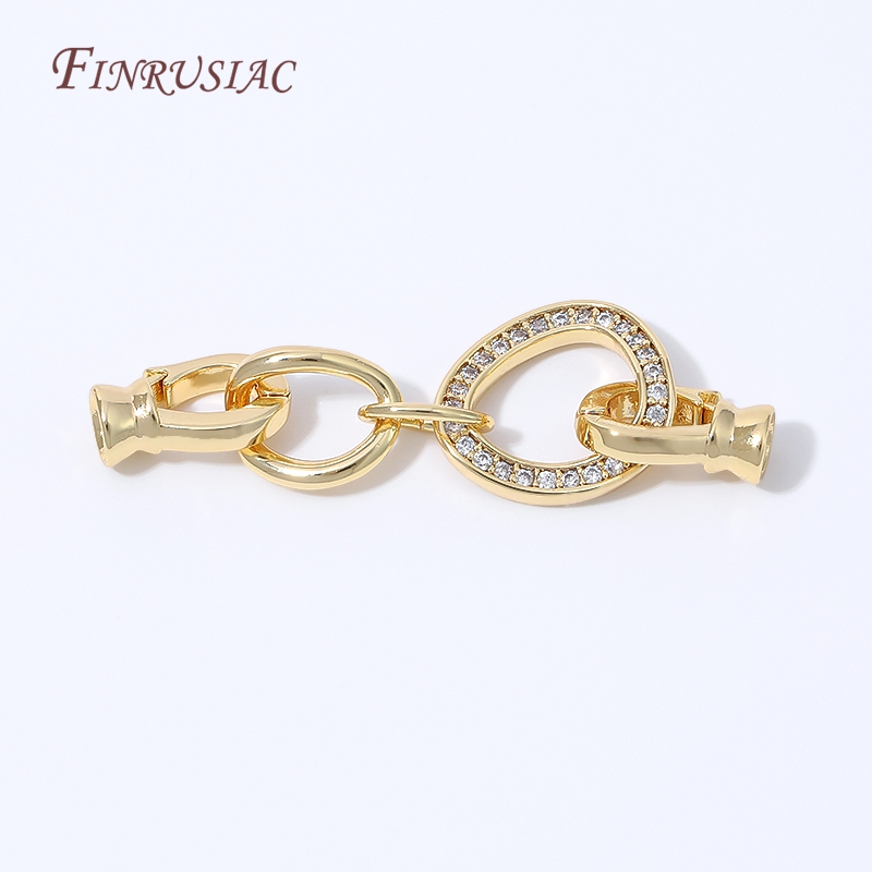 Jewelry Making Rings - 1/2 Stück 18K vergoldeter Strass-Schmuckverbinder Verschlussring