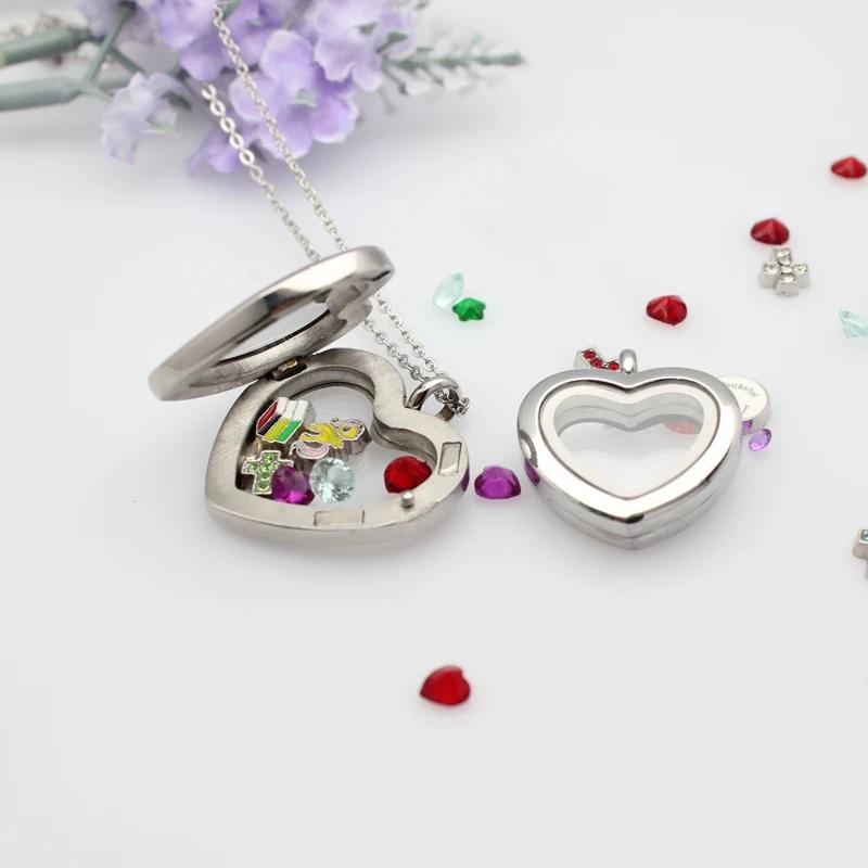 Jewelry Making For Birthday Party - 24mm 30mm Herz-Medaillon-Anhänger aus Edelstahl mit