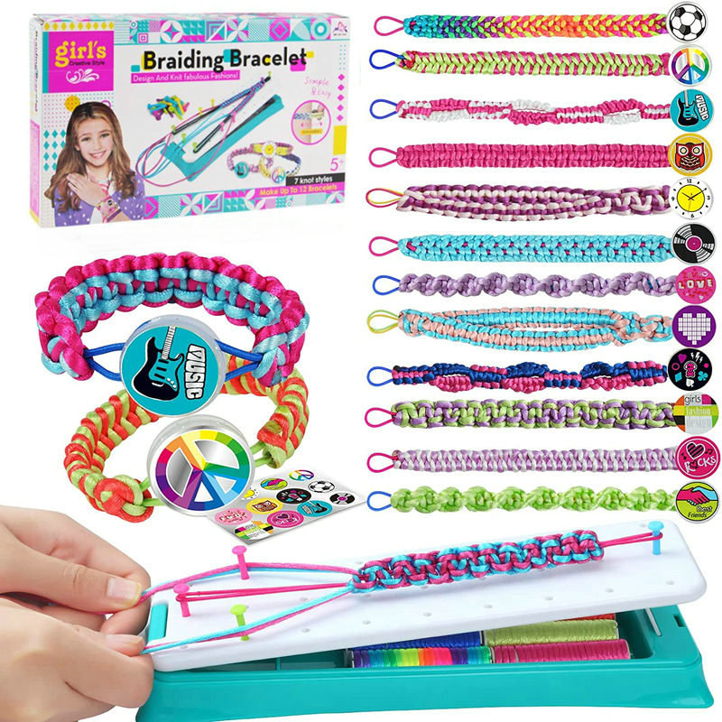 Jewelry Making For Birthday Party - Freundschaftsarmband-Herstellungsset für Mädchen, DIY-Bastelsets, Spielzeug, Geburtstag,