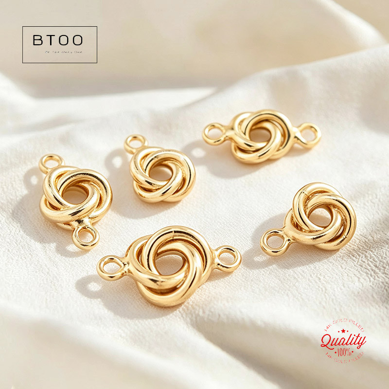 Jewelry Making Knots - 14K Goldgefüllter Liebesknoten-Anhänger 5MM/6MM Goldanhänger für