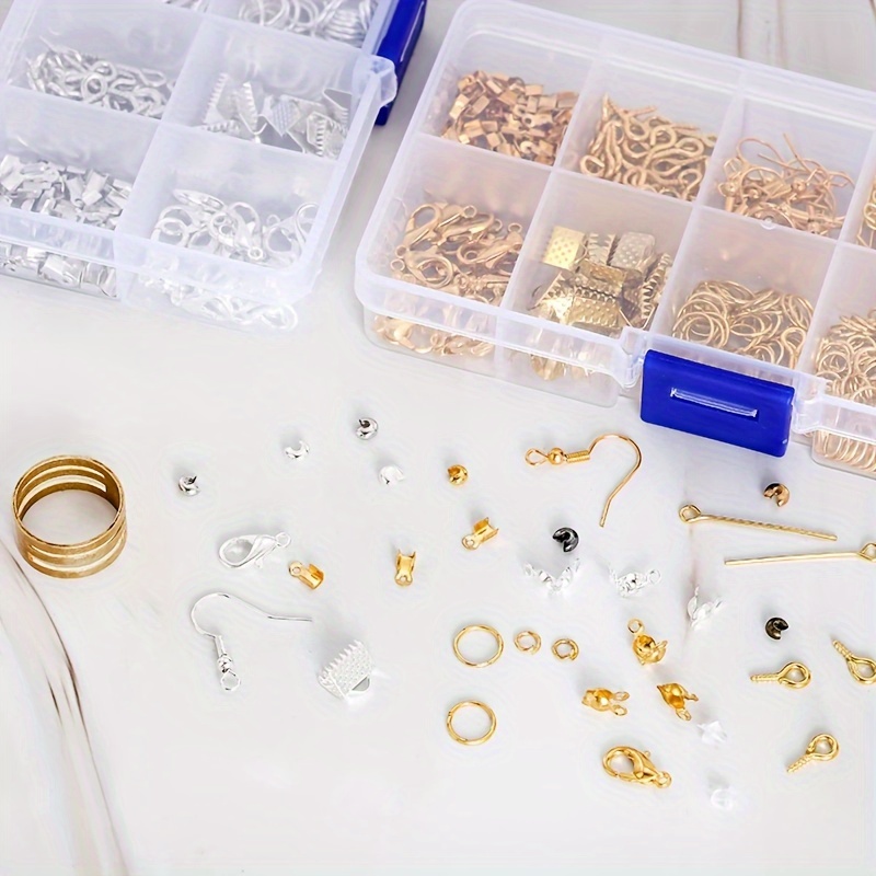 Jewelry Making Jump Rings - 1420-teiliges Schmuckzubehör-Set in 1 Box, Ohrring-Bastelset