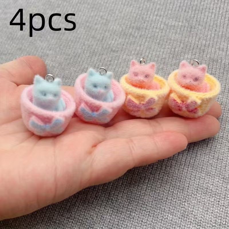 4 Stück 3D-Plüsch-Katzenanhäng – Jewelry Making For Birthday Party Bewertung und Preis