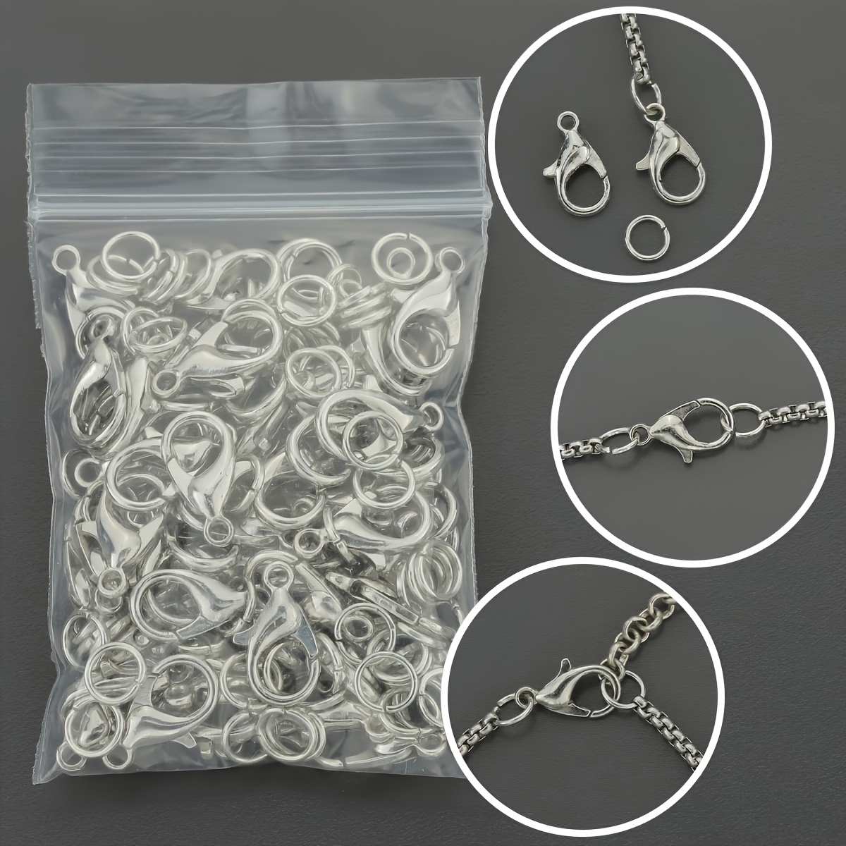 1/2/300 Stück Karabinerverschl – Jewelry Making Jump Rings Bewertung und Preis
