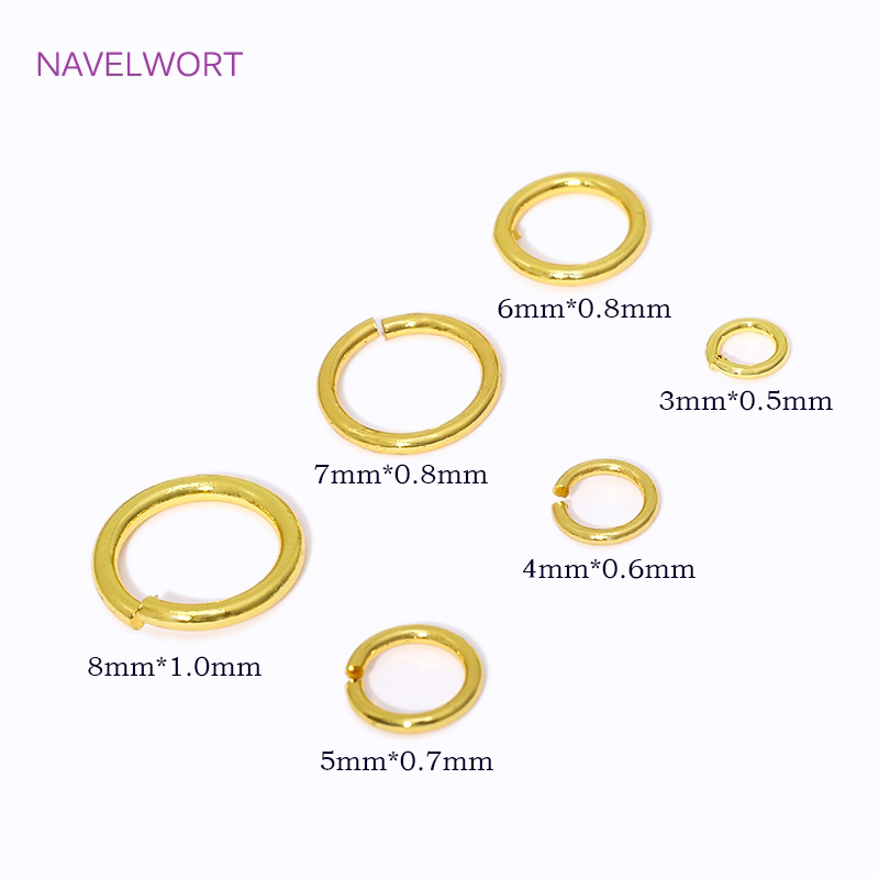 14K/18K vergoldeter Spaltring  – Jewelry Making Jump Rings Bewertung und Preis