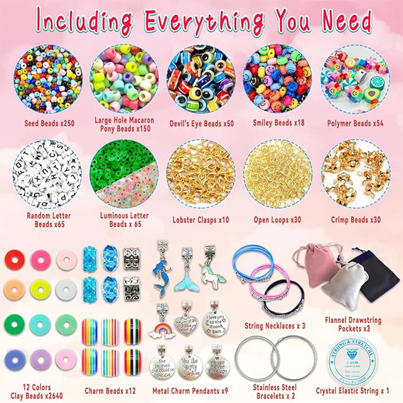 3400 Stück Perlen Charms Schmu – Jewelry Making For Birthday Party Bewertung und Preis