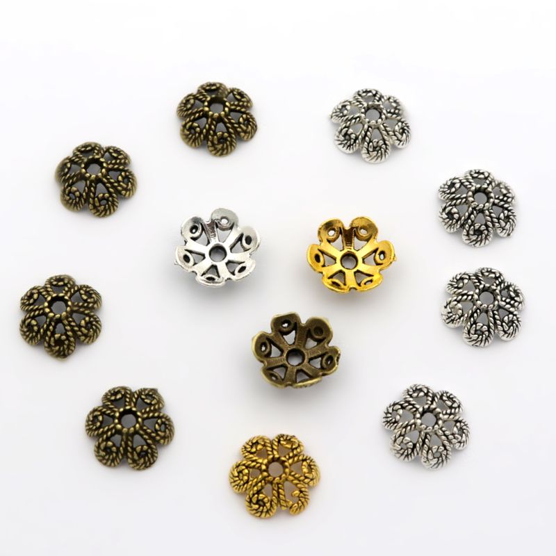 50 stücke Blume Hohl Lose Spac – Jewelry Making Business Bewertung und Preis