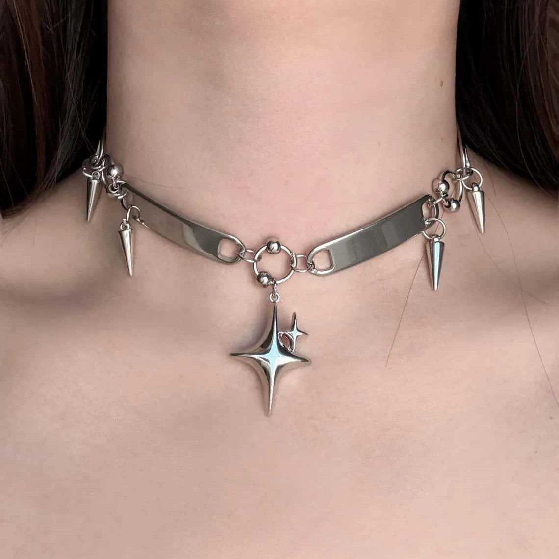 Punk Star Nietenhalskette, Roc – Jewelry Making Rings Bewertung und Preis