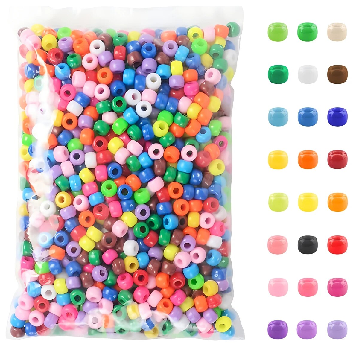 500 Stück Pony Candy bunte Kun – Jewelry Making Business Bewertung und Preis