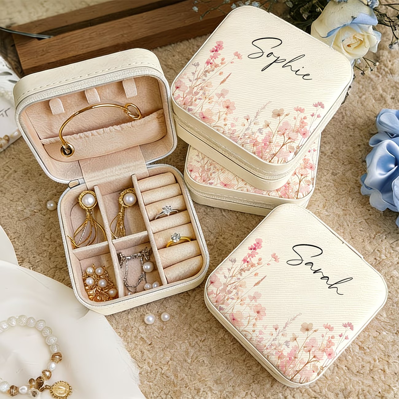 Maßgefertigte Beige Schmuckbox – Jewelry Making For Birthday Party Bewertung und Preis
