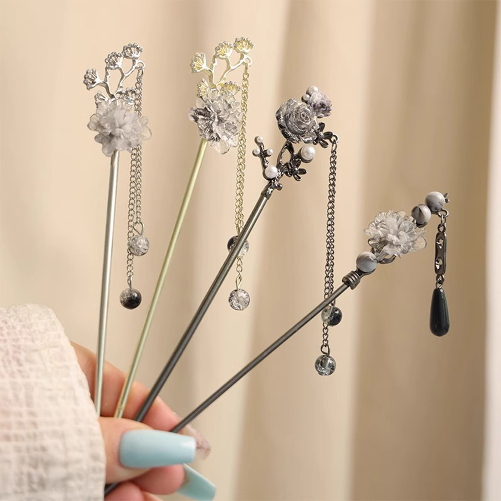 Elegante Blumen-Haarnadeln, Ha – Jewelry Making With Beads Bewertung und Preis