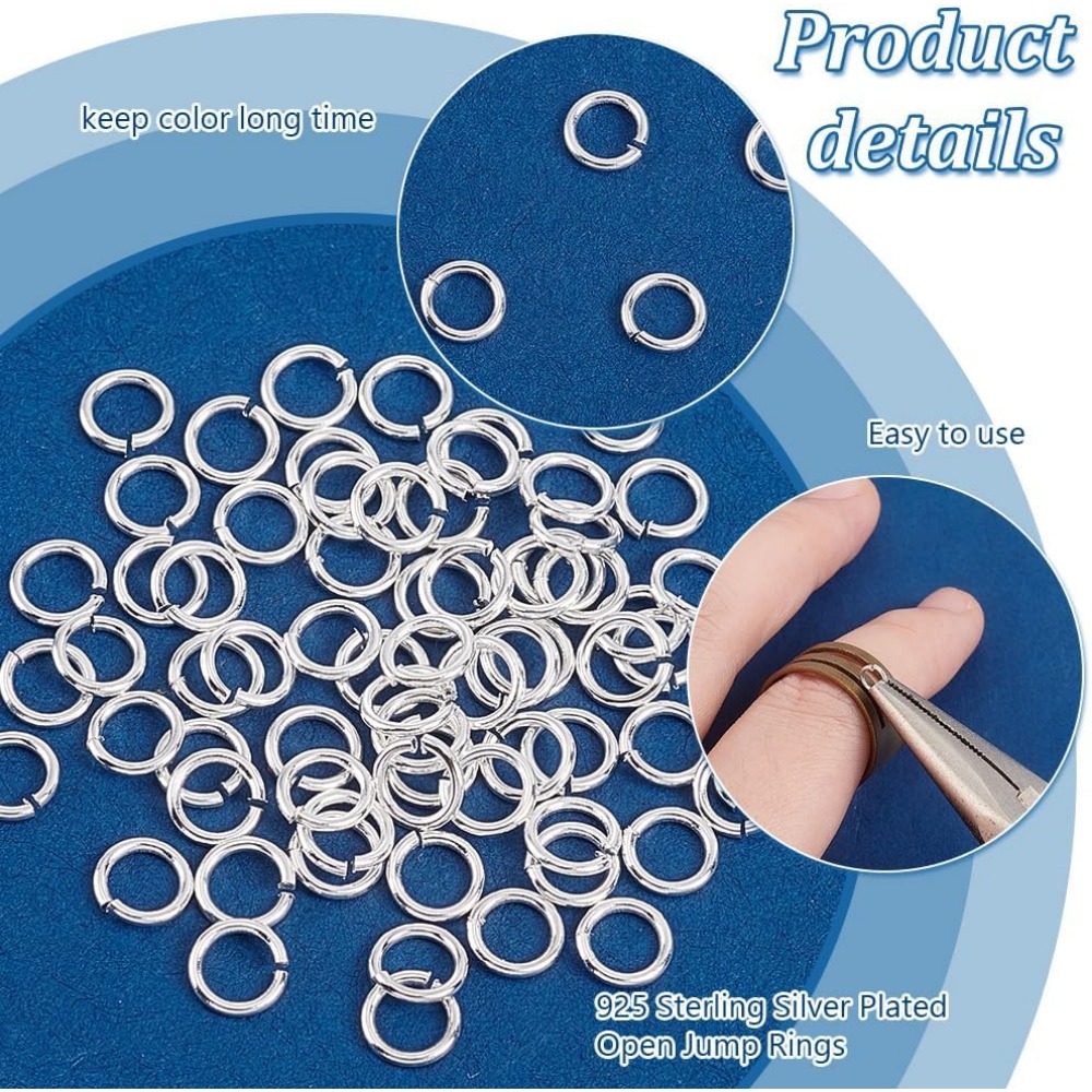 200 Stück 925 Sterling Silber  – Jewelry Making Jump Rings Bewertung und Preis