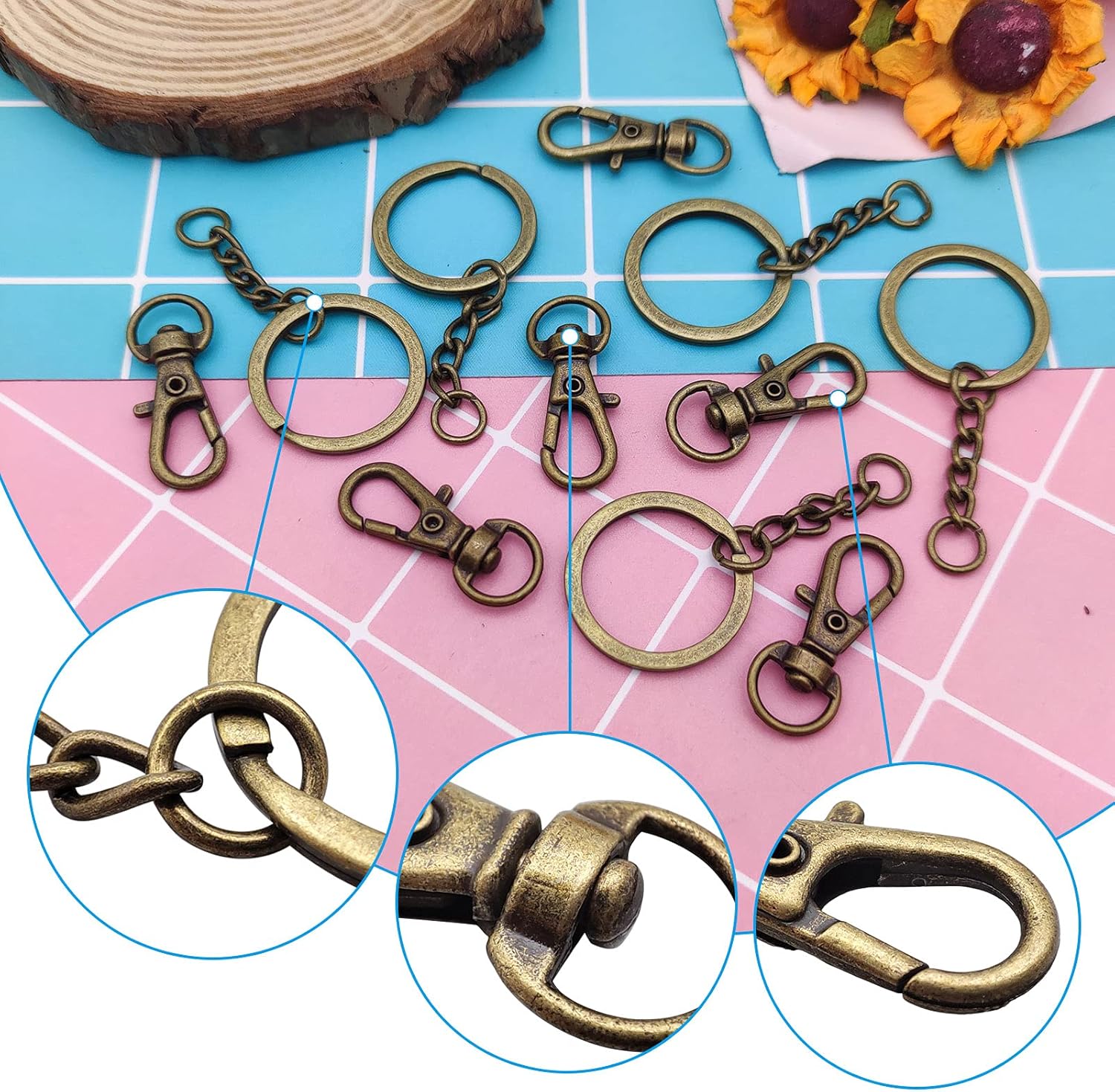 15/30 Set Drehbare Karabinerha – Jewelry Making Jump Rings Bewertung und Preis
