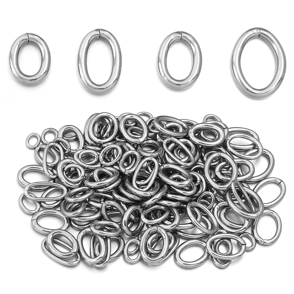 20 teile/los Edelstahl Oval Bi – Jewelry Making Jump Rings Bewertung und Preis