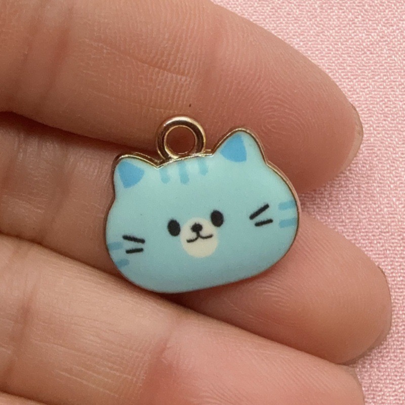 12 Stück bedruckte Katzenkopf- – Jewelry Making For Birthday Party Bewertung und Preis
