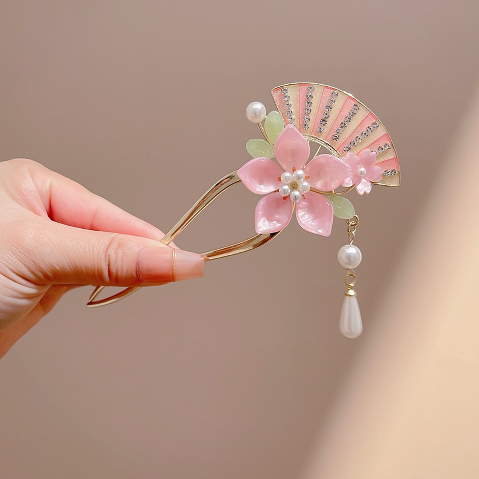 Elegante rosa Blume Haarnadel  – Jewelry Making With Beads Bewertung und Preis